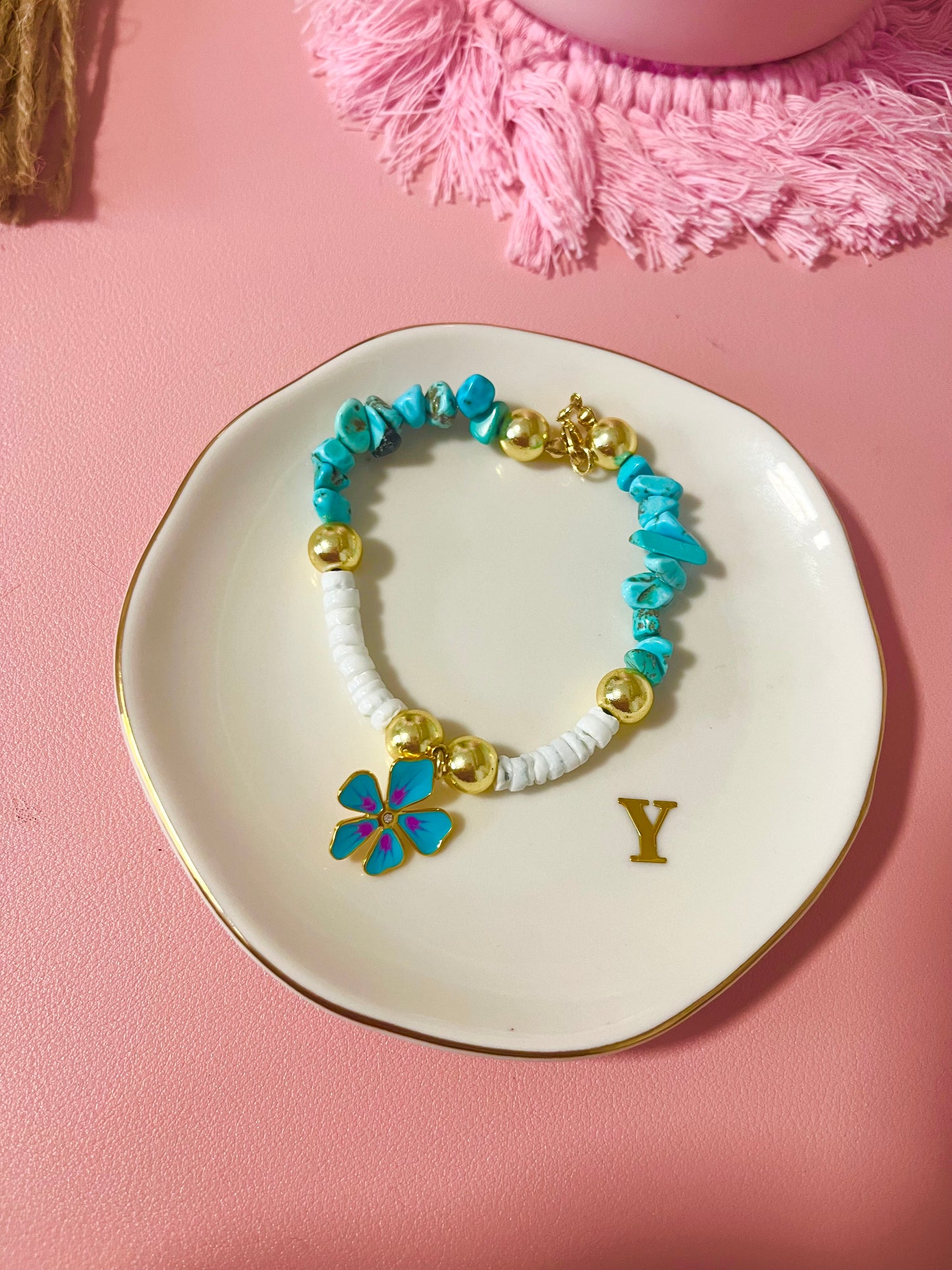 Turquoise Flower Bracelet